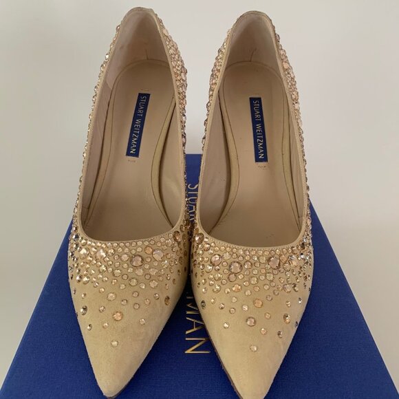 Stuart Weitzman Lalaina Crystal-Embellished Suede - Picture 5 of 8